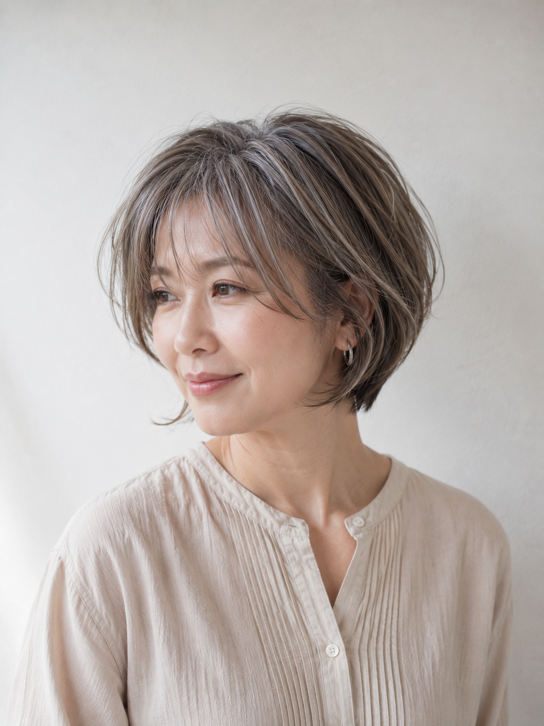 白髪ぼかしハイライト